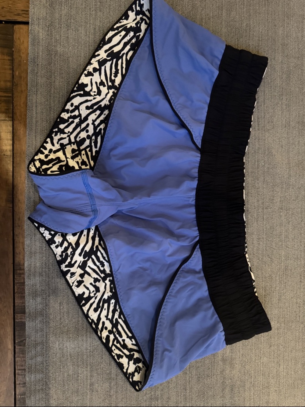 lululemon athletica Blue and Black reversible board shorts